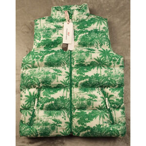 VINEYARD VINES Vest Girls Youth Medium Green Meadow Full Zip Outdoor Active NWT